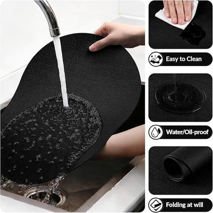Placemats Set of 4, 11.8 x 17 Inch, Waterproof Wipeable Reversible PU Placemat - Image 5