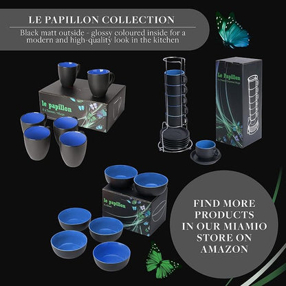 MIAMIO - Coffee Mugs Set of 6 - Le Papillon - Modern Home | Ceramic coffee mugs - Image 7