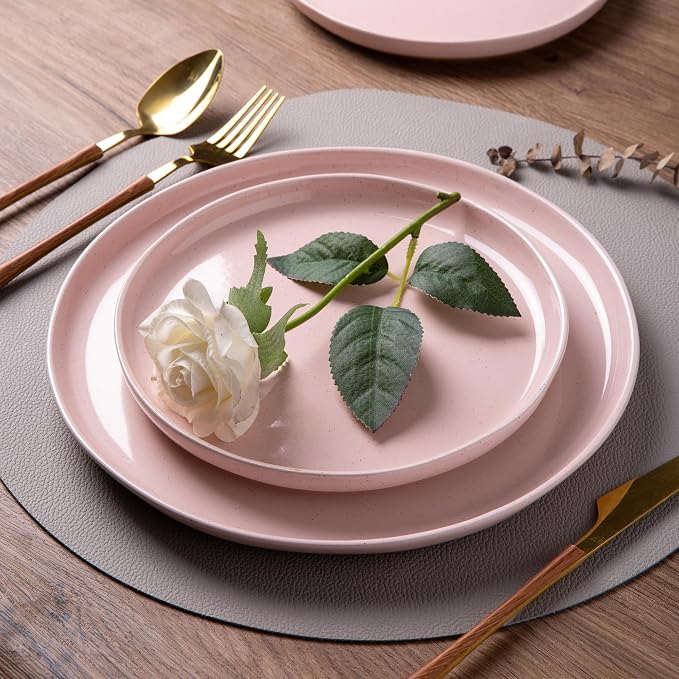 AmorArc Dinnerware Sets for 8, 24 Pieces Ceramic Plates and Bowls Set | Scratch - Image 2