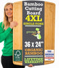 4XL Bamboo Butcher Block Cutting Board - Extra Large Cutting Boards for Kitchen 36 x 24 - Wood Countertop 24 x 36 Cutting Board - Single Tone
