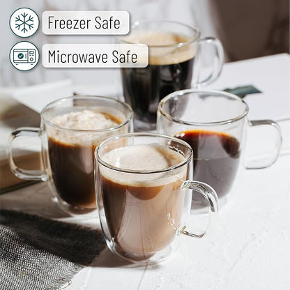 BTaT- Double Walled Glass Coffee Mugs, 12 oz, Glass Coffee Cups - Image 4