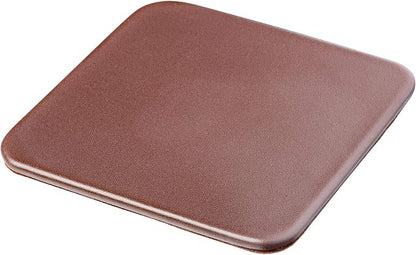 Chocolate Brown Genuine Leather 4" Round Coaster Set - Image 9
