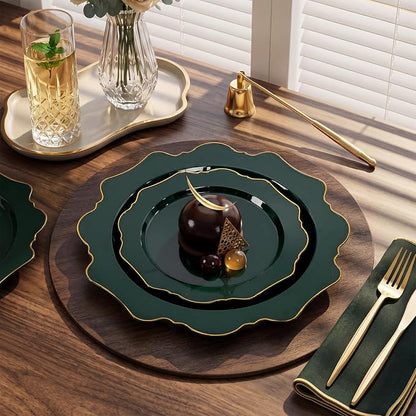 175Pcs Green Plastic Plates - Image 11