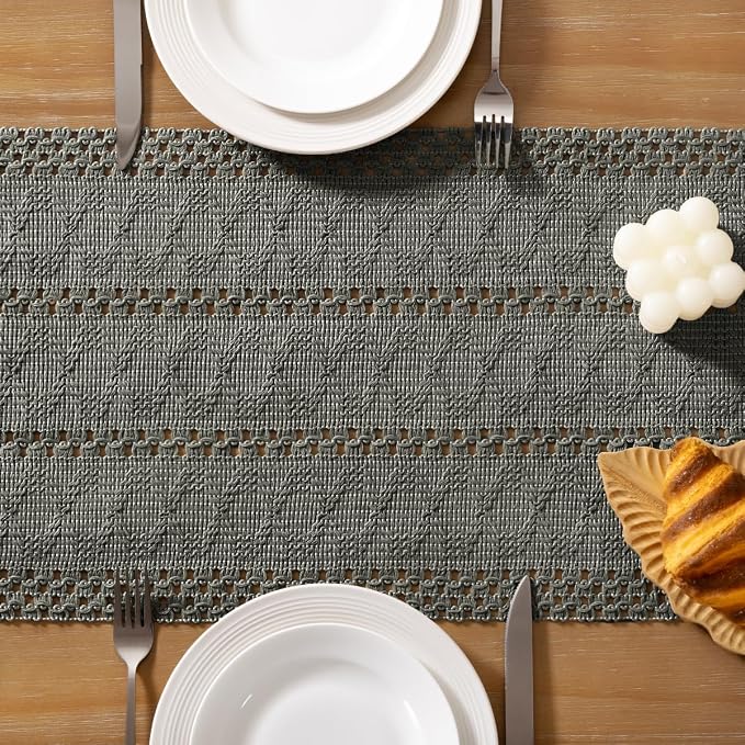 Boho Table Runner Summer Farmhouse Rustic Dining Dresser Scarf Home Decor | - Image 3
