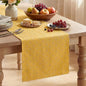 Artoid Mode Yellow Cross-Star Textured Table Runner, Seasonal Waterproof Rustic by ArtoidMode