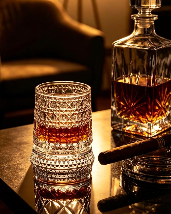 CEEFU 360° Spinning Whiskey Glasses Set - Image 3