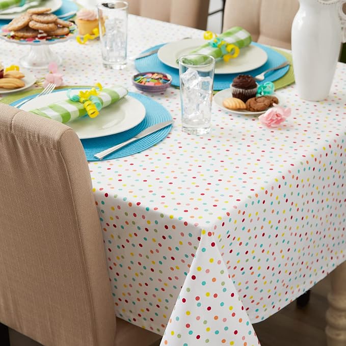 DII Polka Dot Party Print Tabletop Collection Reusable & Machine Washable - Image 6