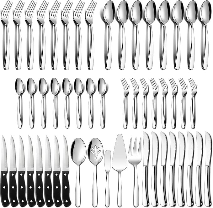 LIANYU 77-Piece Heavy Duty Silverware Set by LIANYU