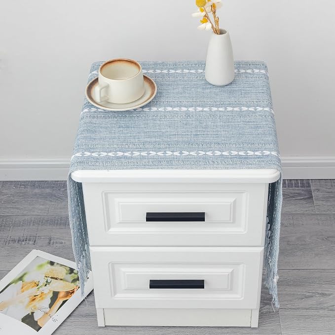 Farmhouse Rustic Blue Table Runner - Image 3