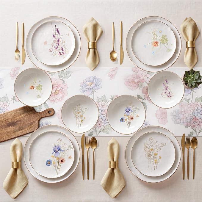 Sango 12-Piece Luxury Porcelain Dinnerware Set - Image 9
