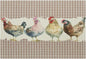 Rustic Rooster Placemat Set, Vintage Boho Farmhouse Colorful Watertcolor Chicken Pink Plaid Pattern Home Decor Table Mats for Dining Room Kitchen Party (17x12in) x6P