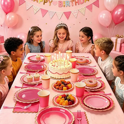 Pink Plates and Napkins Party Supplies - Image 6