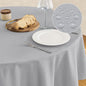 Tablecloth Linen Textured Waterproof & Stain Resistant Table Cloth Wrinkle Free Decorative Fabric Farmhouse Table Cover for Dining/Party/Buffet/Wedding, 60 x 60 Inch, Light Grey