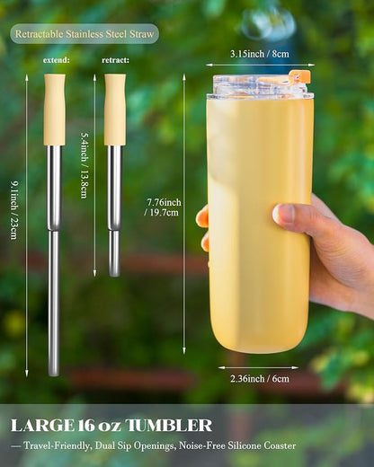 16 oz Insulated Coffee Tumblers, Travel Coffee Tumblers - Image 2