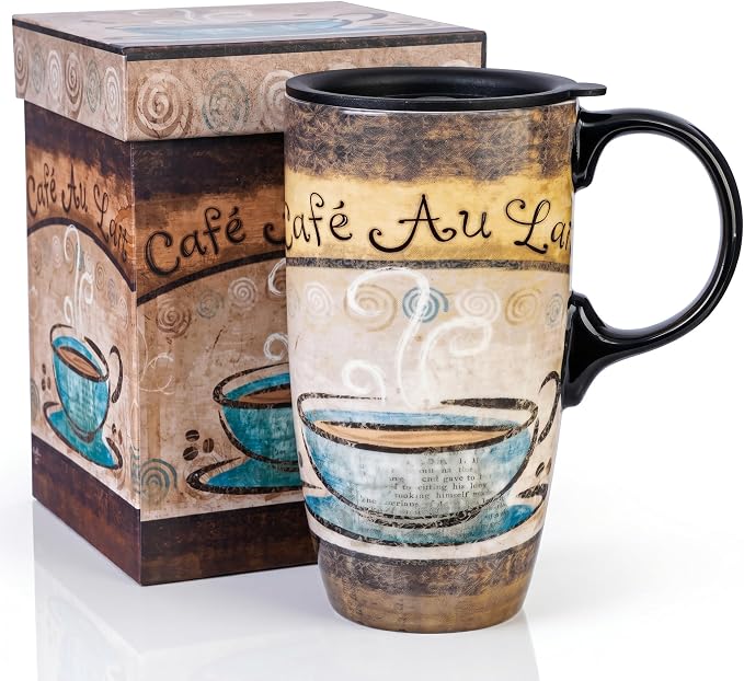 Topadorn 17oz Ceramic Travel Mug by Topadorn