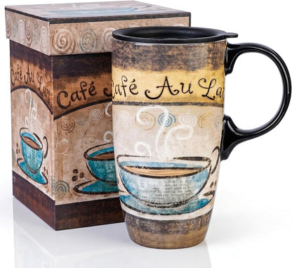 Topadorn 17oz Ceramic Travel Mug by Topadorn