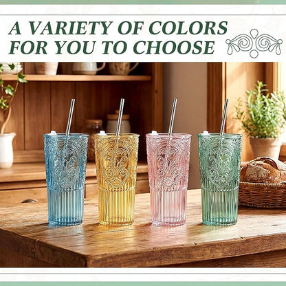16 Set 20oz Vintage Plastic Tumbler - Image 4