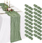 18 Pack Cheesecloth Table Runner 10FT Sage Green Table Runner Boho Gauze Cheese by Showgeous