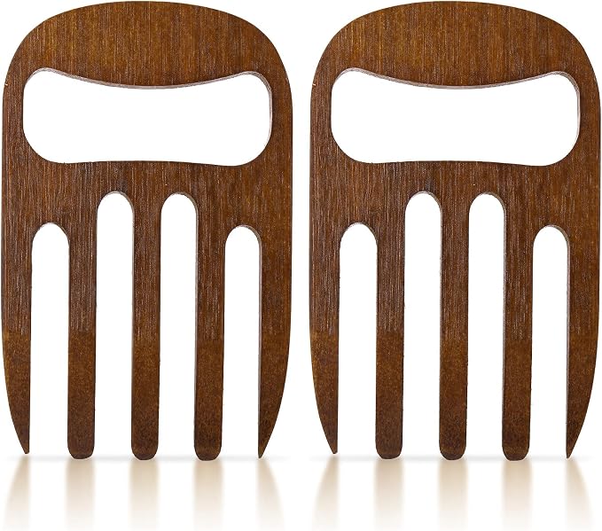 Patelai 2 Pieces Bamboo Salad Hands, Salad Servers Bamboo Serving Hands Latest - Image 2