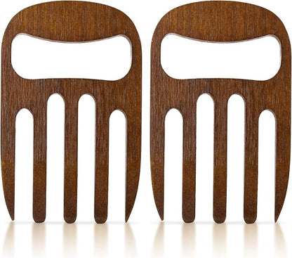 Patelai 2 Pieces Bamboo Salad Hands, Salad Servers Bamboo Serving Hands Latest - Image 2