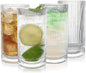Vintage Ribbed Glassware Set, 16oz Drinking Glasses, Origami Style Set of 4, Fluted Design, Ideal for Water, Iced Coffee, Juice, Beer, Milk, Gift (16oz)