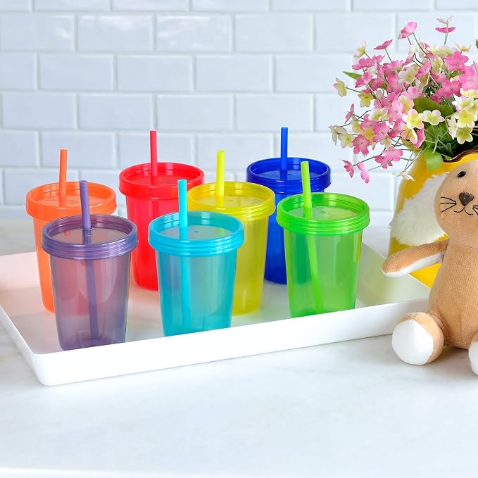 Youngever 7 Sets Plastic Kids Cups - Image 4