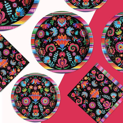 Grencian 200Pcs Mexican Fiesta Party Decorations, Serves 50 | Colorful Mexico - Image 4