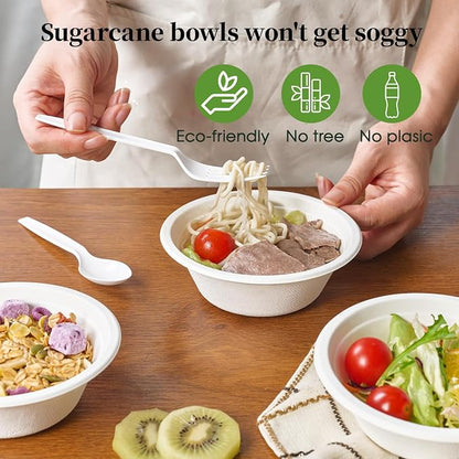 150 Pack 12 oz Compostable Paper Bowls Disposable - Image 5