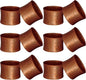 Handmade Round Hammered Antique Napkin Rings Holder for Dinning Table Parties Everyday, Set of 12