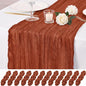12 Pack Terracotta Cheesecloth Table Runner 17x108 Inch Boho Rustic Semi Sheer by Unknown