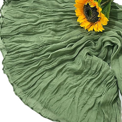 3Pack Sage Green Cheesecloth Table Runner 17x108inch Sheer Table Runners | Sage - Image 6