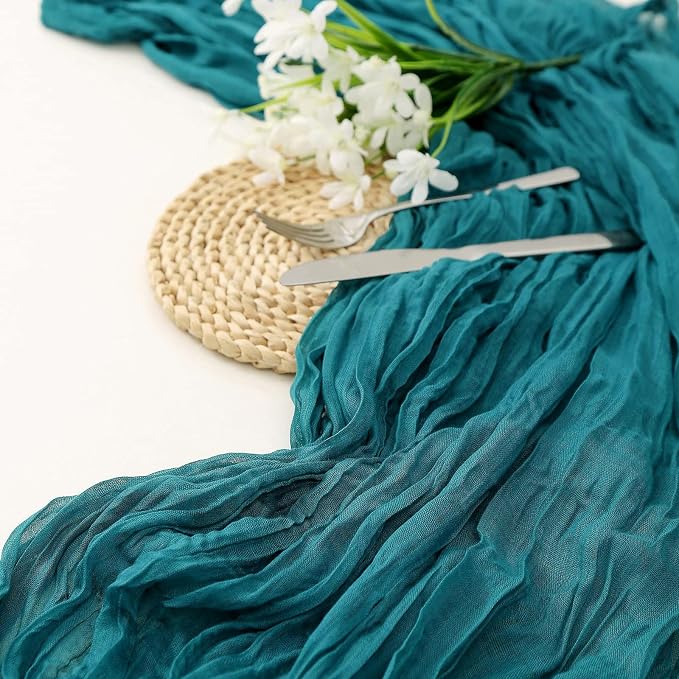 1 Pack Cheesecloth Table Runner 10Ft Christmas Gauze Boho Table Runners - Image 7
