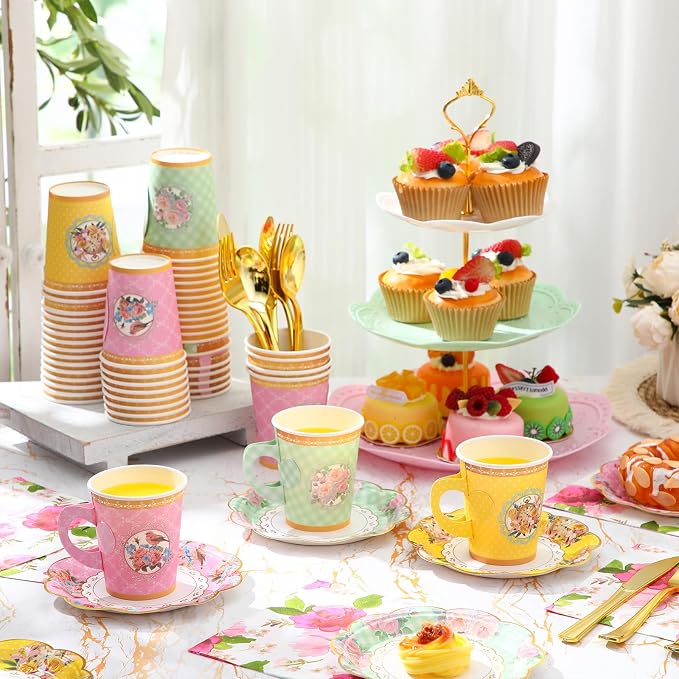 Layhit 83 Pcs Disposable Tea Party Set - Image 6