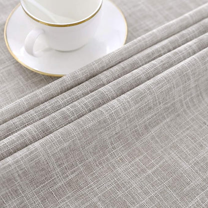 maxmill Flaxy Faux Linen Tablecloth with 2-Tone Slubby Texture Wrinkle Resistant Anti-Shrink Soft Table Cloth for Kitchen Dining Restaurant Tabletop for Event Holiday Dinner Round 70 Inch Linen