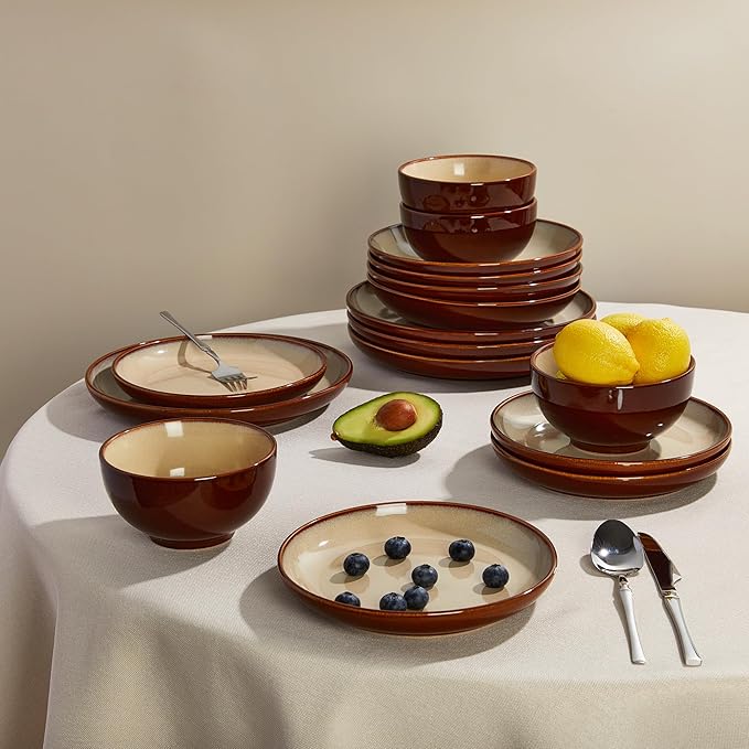 32 Piece Double Bowl Dinnerware Sets - Image 4