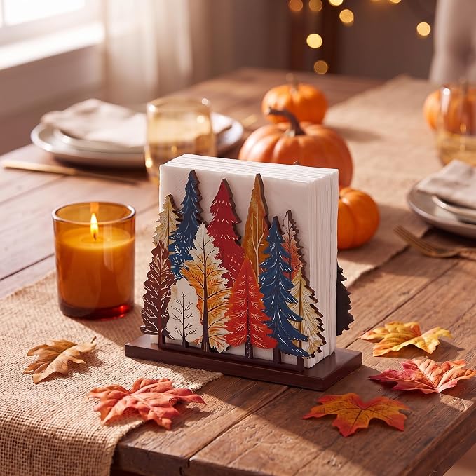 Autumn Forest Napkin Holder for Tables Classical Autumn Forest Napkin Holder by Namalu