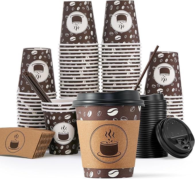 JOLLY PARTY 10oz Disposable Coffee Cups by JOLLYPARTY