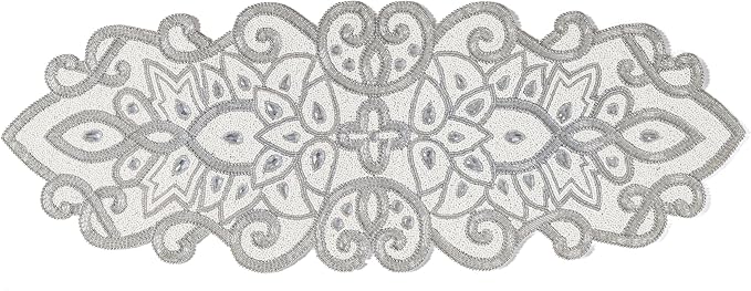 Beaded Table Runner Decorative Hand Glitz Rustic Farmhouse - Image 9