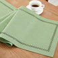 Burlap Table Runner, Avocado Green Table Runners 90 inches Long | Double Layer by Aoztio