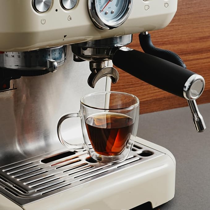 CNGLASS Insulated Espresso Glass Mugs 5.4oz/160ml, Small Clear Coffee Mugs Set - Image 4