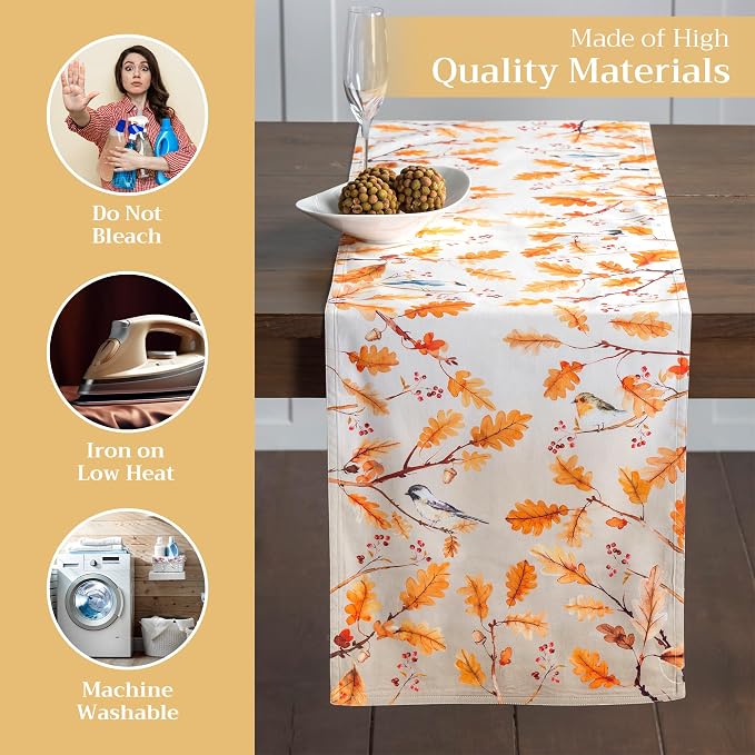 Maison d' Hermine Table Runner 100% Cotton 14.50" x 108" | Table Runners 108 - Image 3