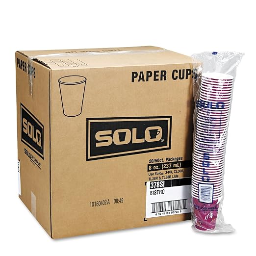 Solo 378SI-0041 8 oz Bistro SSP Paper Hot Cup - Image 2