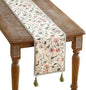Designer Vintage Linen Long Table Runner, Floral Pattern, Dining Table by Isaennehomedecoration