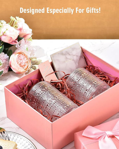 ISMASOAN Vintage Hobnail Drinking Glasses Set of 8, 14oz &12oz Cocktail Cup | - Image 6