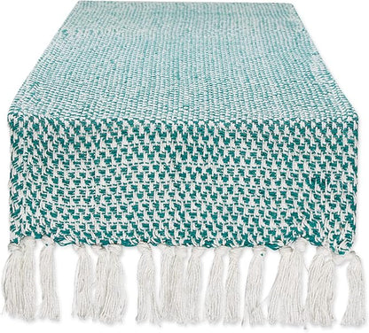 DII Woven Basics Collection 100% Cotton Knit Table Runner by DII