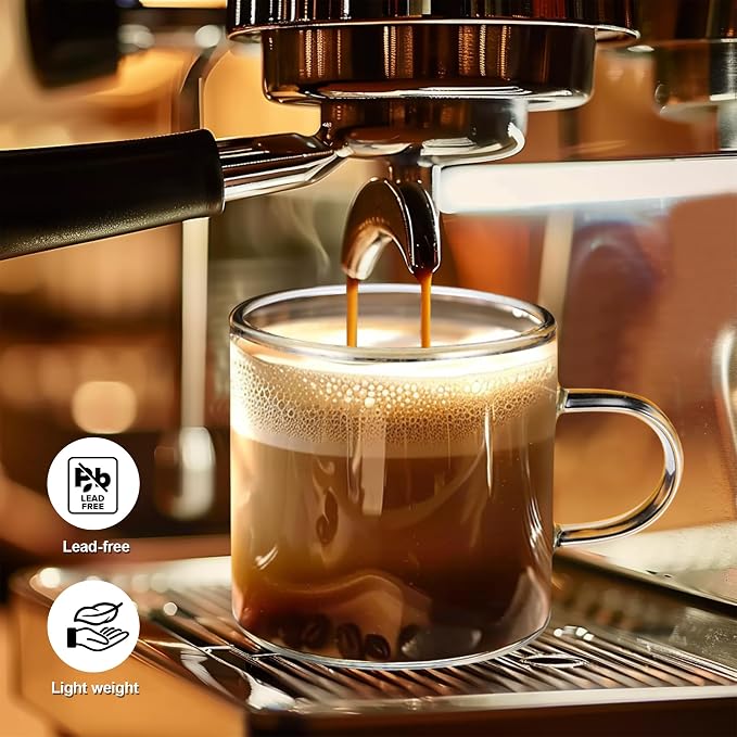 YMMIND 4-Pack 4oz Espresso Cups Espresso Shot Glasses - Image 4