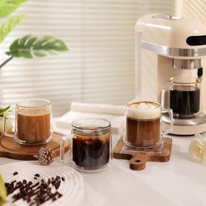 CNGLASS 15oz Double Walled Glass Coffee Mugs, Large Insulated Glass Mugs - Image 7
