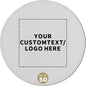 50 Round Foam Bud Coasters Pack, 4 inch - Customizable Text, Logo - PU Foam, Party Favor - White