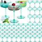 48 Pcs Ribbed Martini Glasses 10 oz Disposable Plastic Vintage Ribbed Coupe Glasses Unbreakable Dessert Parfait Glassware for Wedding Birthday Party Supplies (Light Green)