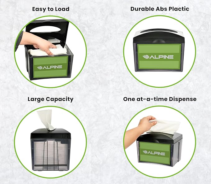 Alpine Tabletop Commercial Napkin Dispenser Restaurant Napkin Holder - Image 4